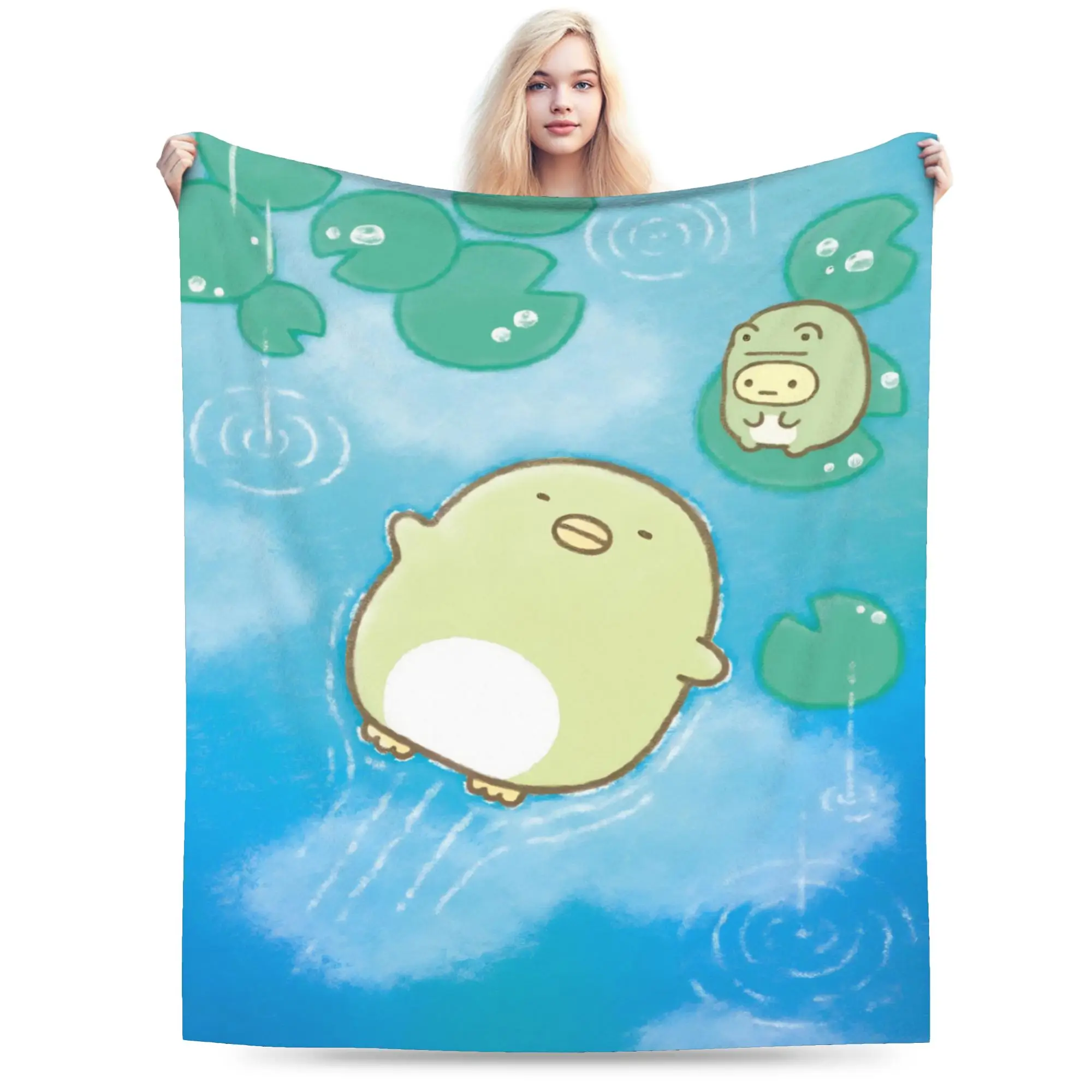 Cute Cartoon Sumikkos Gurashis Flannel Blanket  Funny Throw Blanket for Home 150*125cm Bedspreads