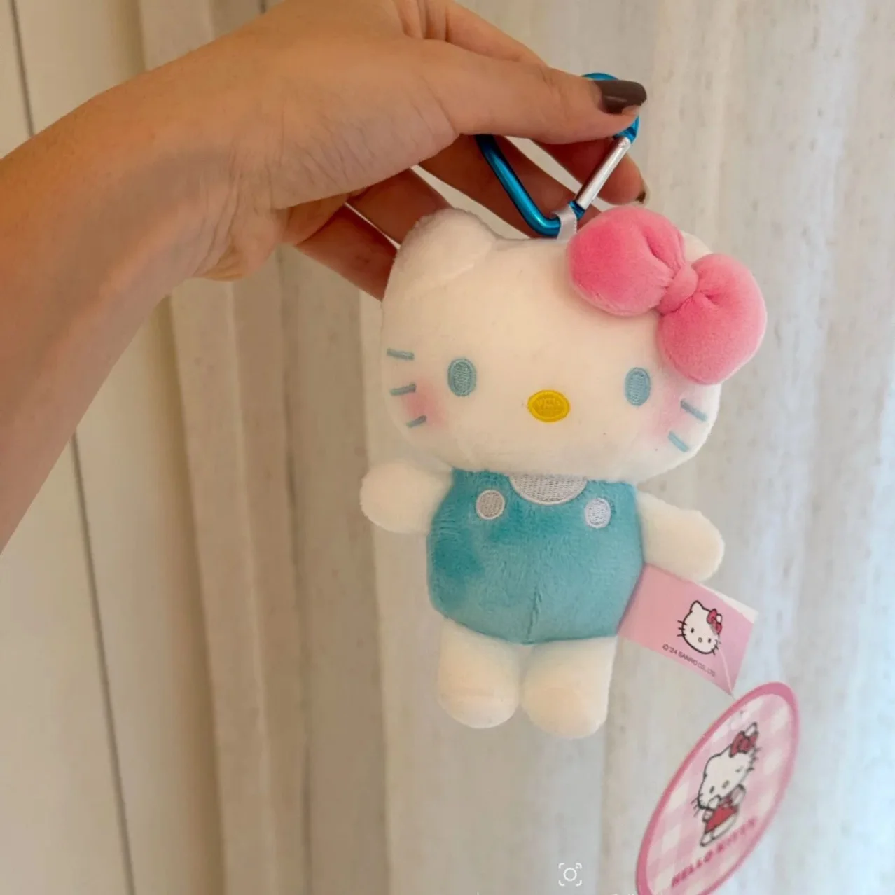 Hello Kitty Sanrio 15Cm Keychain Plush Angel Ins Doll Kawaii Pendant Anime Cartoon Plushie Toy Christmas Gifts For Children