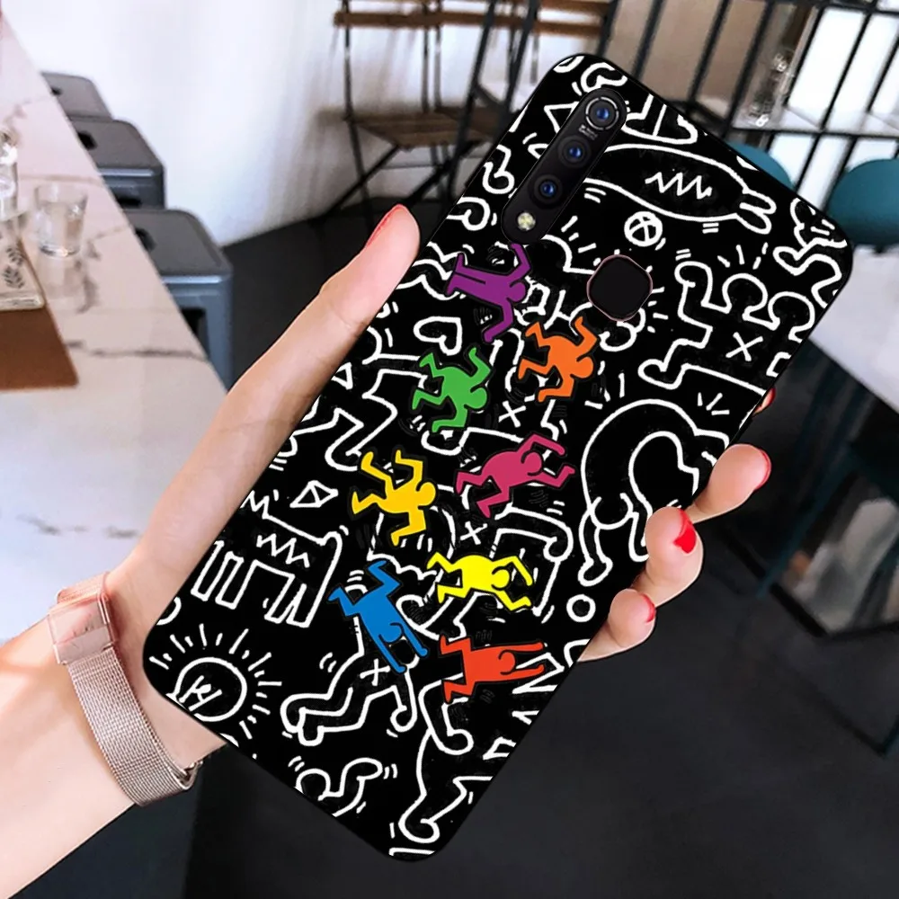 Keith-Haring-Works-Colorful-Print Phone Case For Huawei Y9 6 7 5 Prime Enjoy 7s 7 8 plus 7a 9e 9plus 8E Lite Psmart Shell