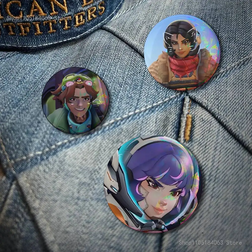 Pop Game O-Overwatch-S 5 Badge on Backpack Clothes decoration Tinplate Round Brooch Funny Custom Gifts for Friend
