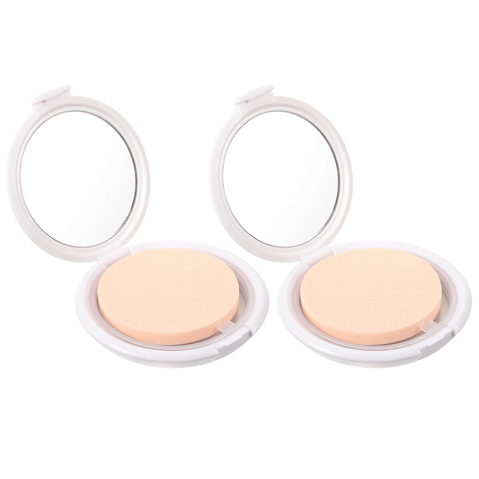 

2pcs Cushion Foundation Case Powder Puff Box Empty Makeup Container Travel Portable Blusher Cream Storage Magnetic Closure