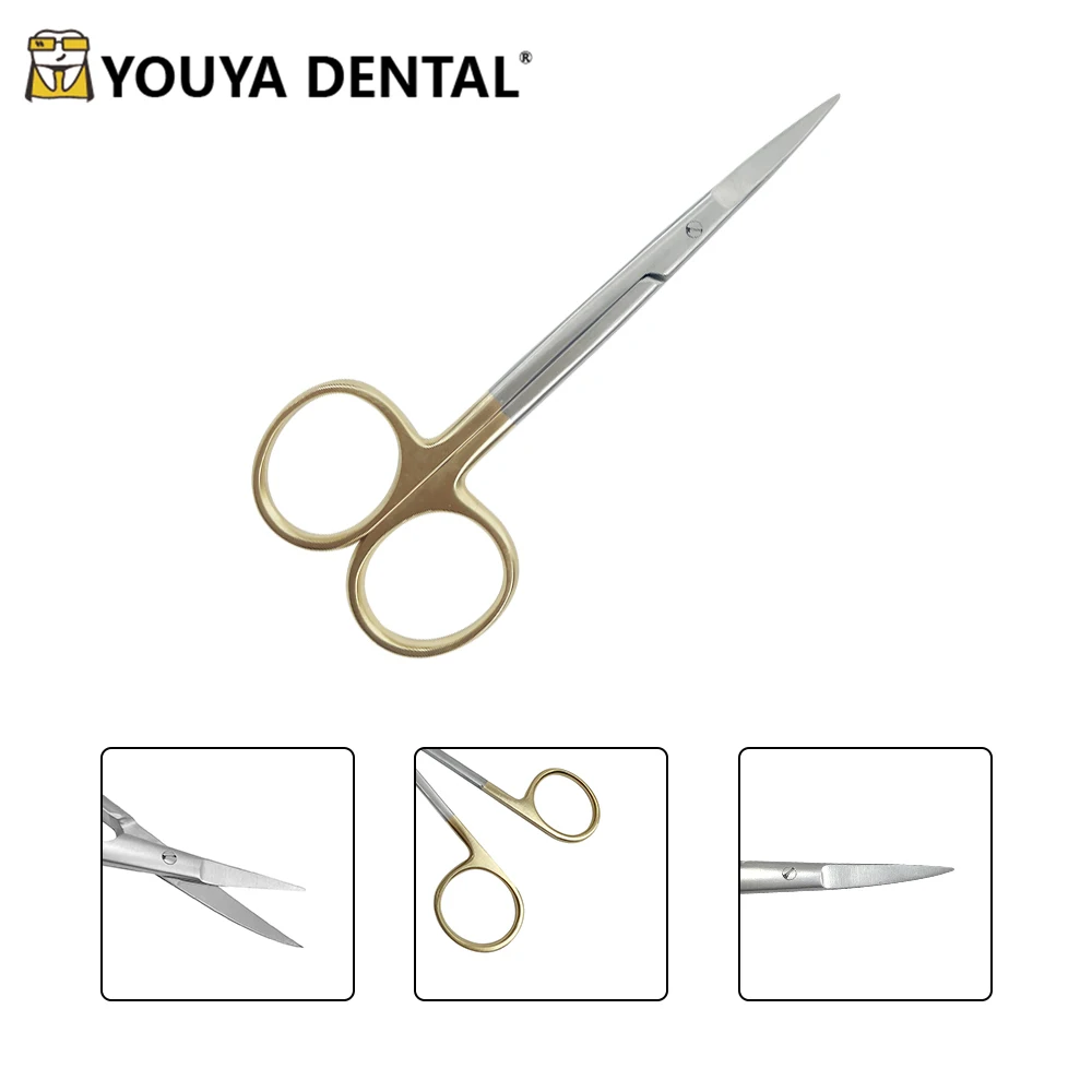 1 pcs Medical Stainless Steel Surgical Scissors Straight curved Tip Forceps Medical Dental Surgical Scissors12*4.5cm