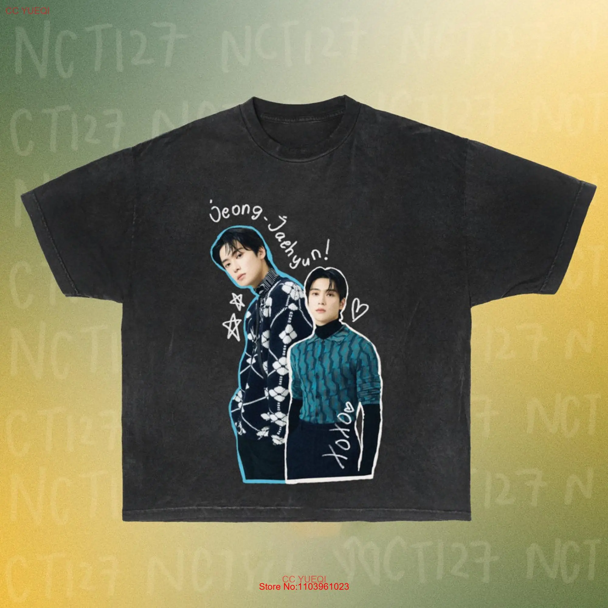 Винтажная Ретро футболка NCT 127 Jaehyun Y2k Jeong Fan Kpop с длинным или коротким рукавом