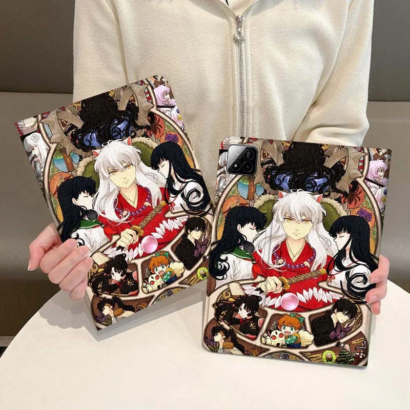 كاريكاتير إينوياشا شعار الفن ل Xiaomi Redmi Mi Pad 4 5 6 6s 7 7s SE Pro 2 11 Plus Max 12.4 11 11.2 12.5 8.7 بوصة حافظة كمبيوتر لوحي