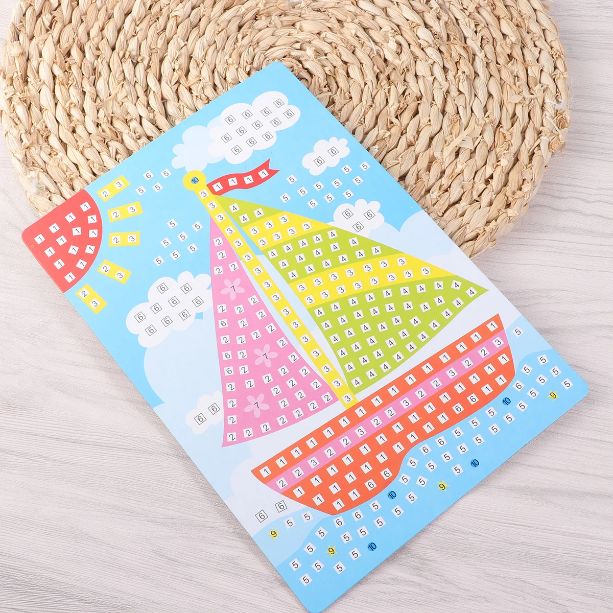 Adesivo mosaico Eva 3D fai da te barca a vela forniture artigianali per bambini adesivo educativo fatto a mano arte per la scuola materna