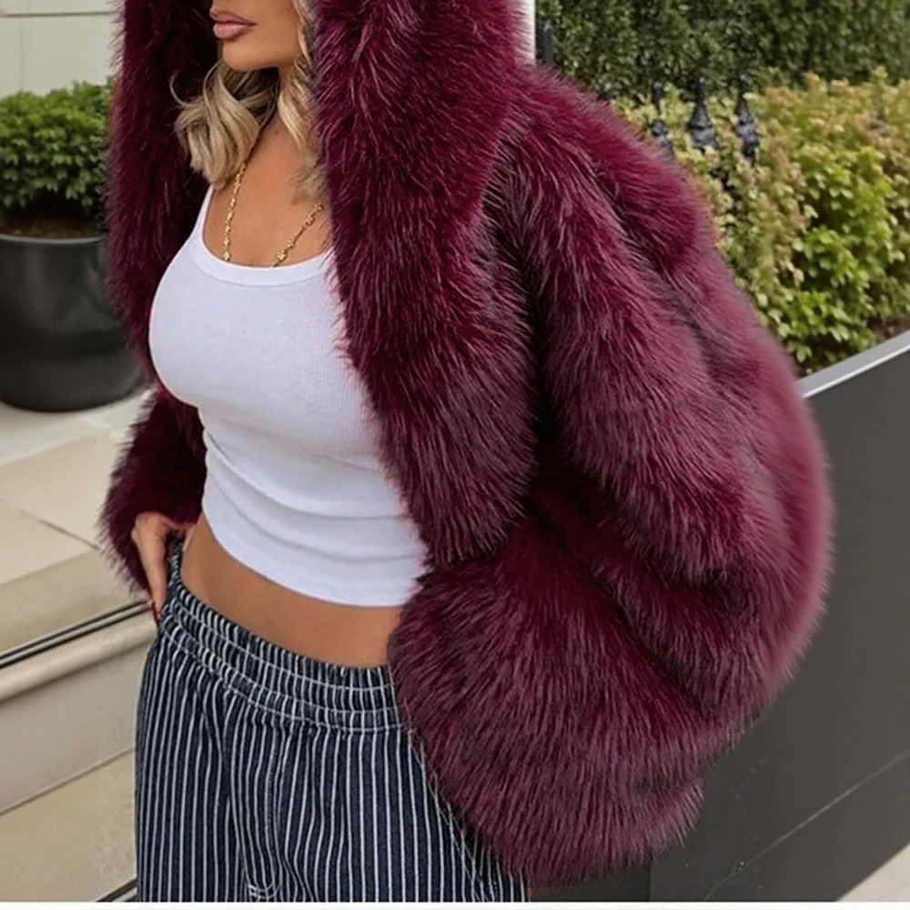 

Women's Long Sleeve Round-Neck Button Front Coat Winter Fashion Solid Color Loose Style for Party