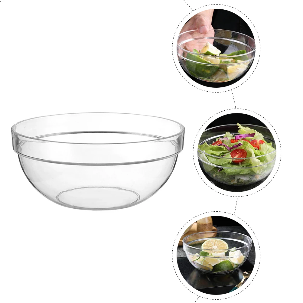 

Salad Bowl Household Water Basin Containers Serving Rice Chilled Mixing PC Kitchen Supplies Fruit Vegetable Storage Container