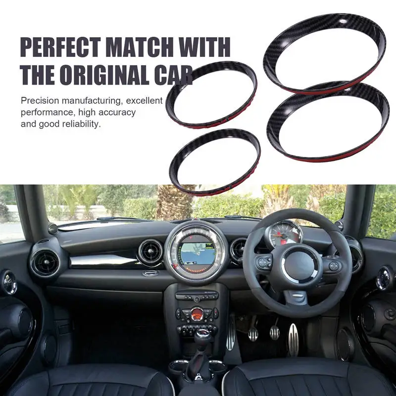 Car Air Vent A/C Outlet Trim Ring Cover For Mini Cooper R54 R56 Clubman R55 Crossover R60