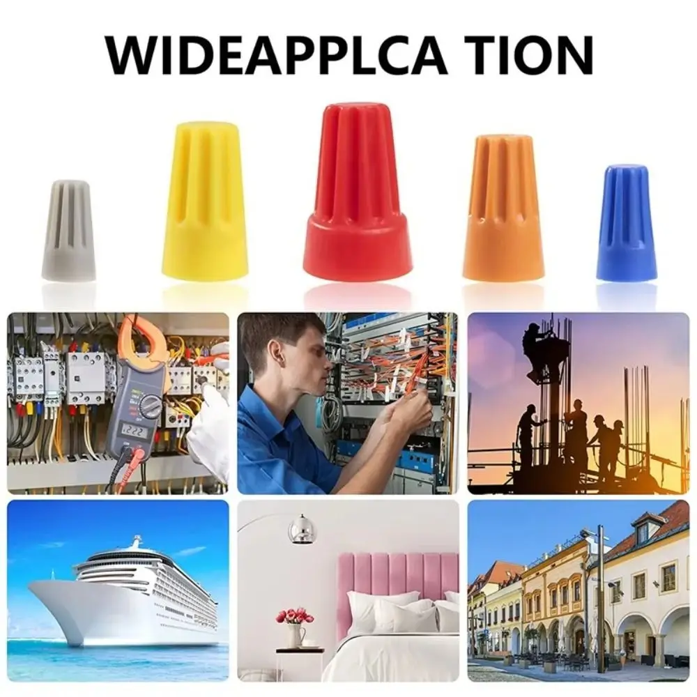 Quick Wire Connector Nut Insulated Wire Connectors Nuts Colorful Nylon Twist Caps Nuts Wire Caps Electrical