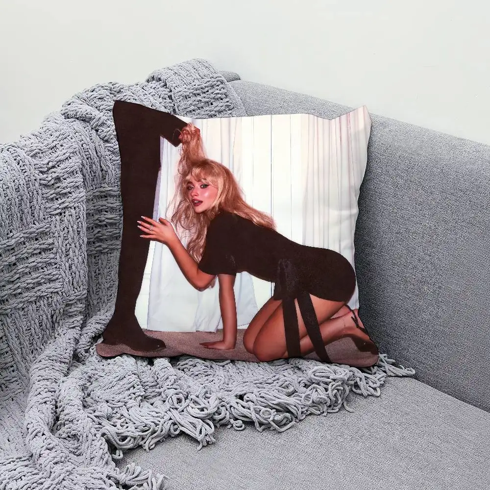

S-Sabrina Carpenter Mans Best Friend 30x30cm 45x45cm Pillow Case Decor Protective Covers Comfortable soft for Sofa Living Room H