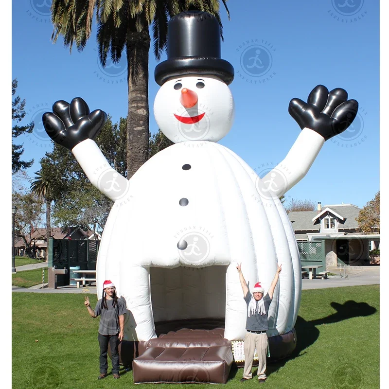 High Quality Outdoor Customized Christmas Inflatable Snowman Bounce House Inflatable Bouncy Castles For Rental