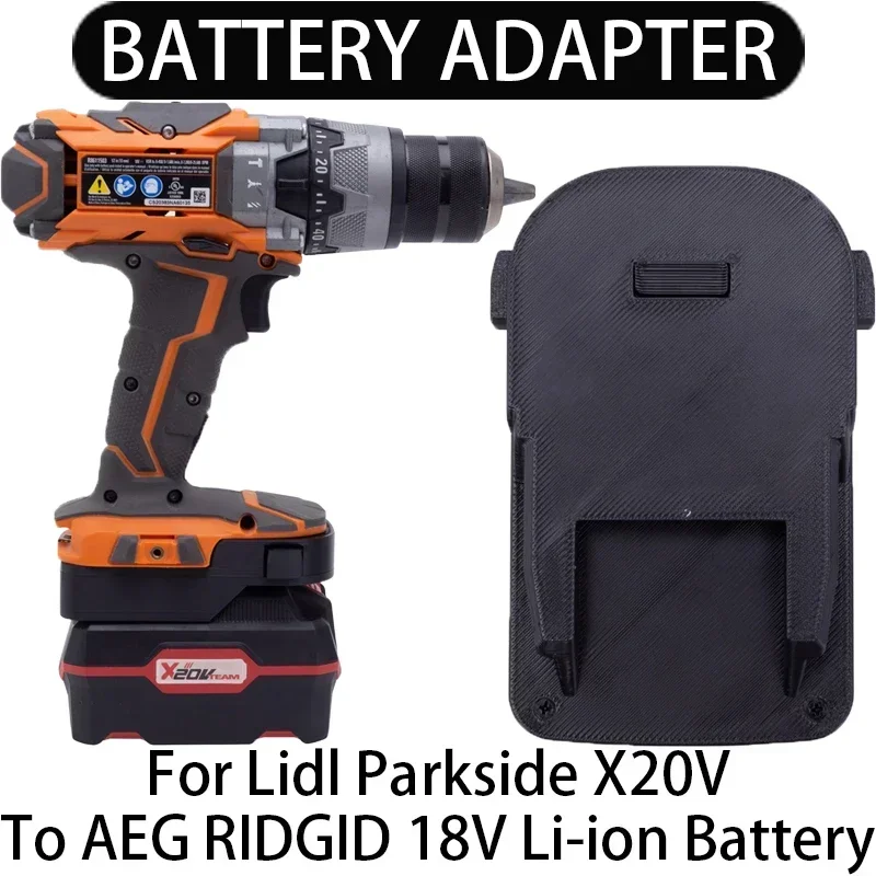 

Adapter For Lidl Parkside X20V Lithium Battery Converts To AEG RIDGID 18V Li-ion Battery Wireless Modified Power Tool Accessorie