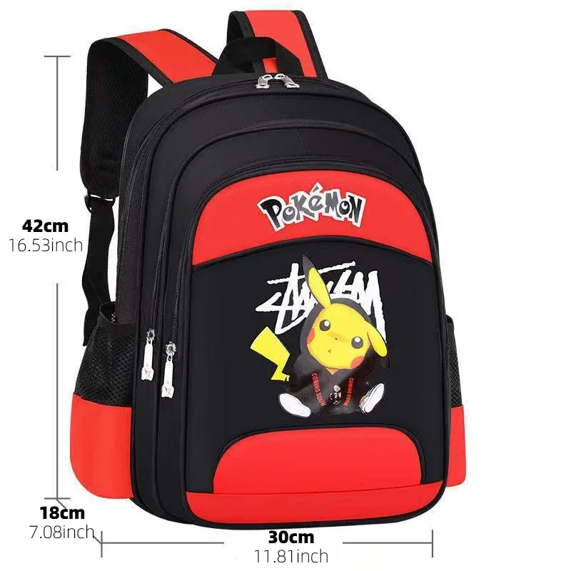 Pikachu Backpack, Large Capacity Printed Anime Daypack, Cartoon Schoolbag, Kids Boys Casual Travel Commute Knapsack