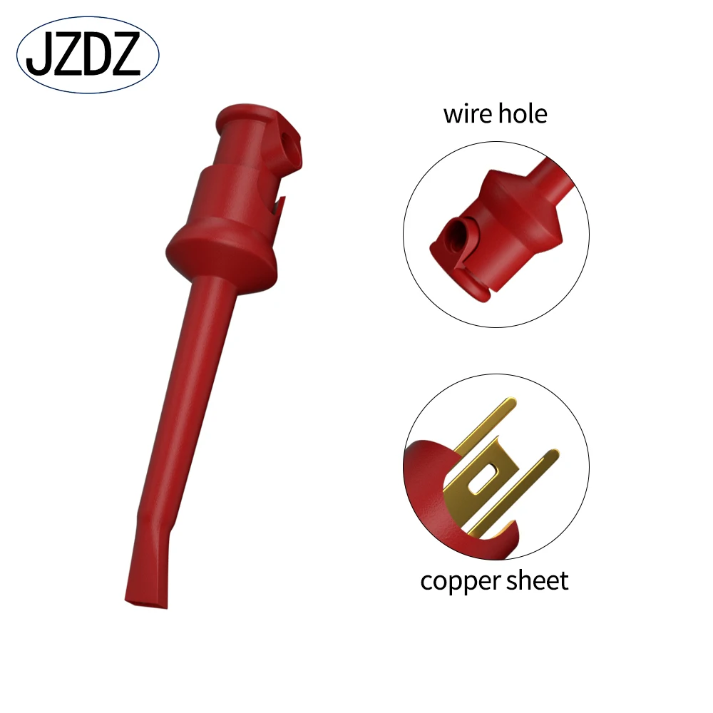 Jzdz 100cm bnc macho plug para teste duplo gancho grampos de baixa perda cabo coaxial teste conectores de chumbo adaptador para osciloscópio j.70048