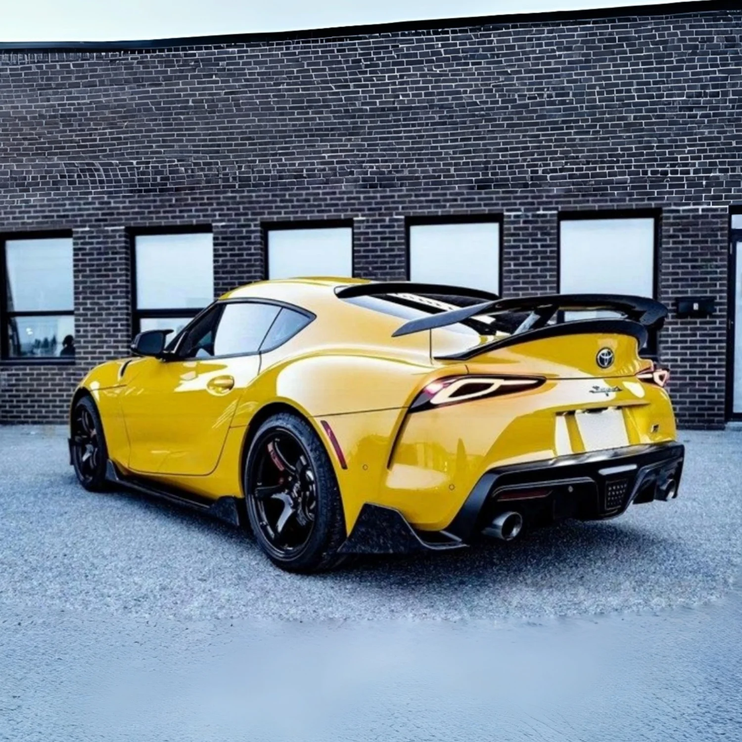 Carbon Fiber Rear Bumper Diffuser Rear Splitters Spoiler Back lip For Toyota Supra GR A90 A91 MK5 2019+ Upgrade body kit