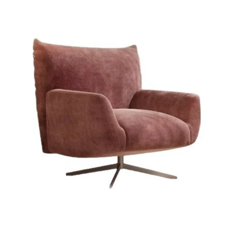 

Light luxury petal sofa chair high-end chenille fabric living room rotating backrest leisure chair