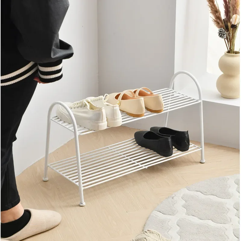 

Simple Nordic Shoe Rack, Multilayer Iron Design, Strong and Durable, Efficient Hallway Organizer, Stylish Storage