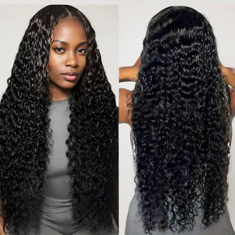 

Curly Lace Front Transparent 5x5 Ready to Wear Human Hair Wigs 30 Inch Deep Wave Frontal Brazilian Glueless Wig For Women Choice