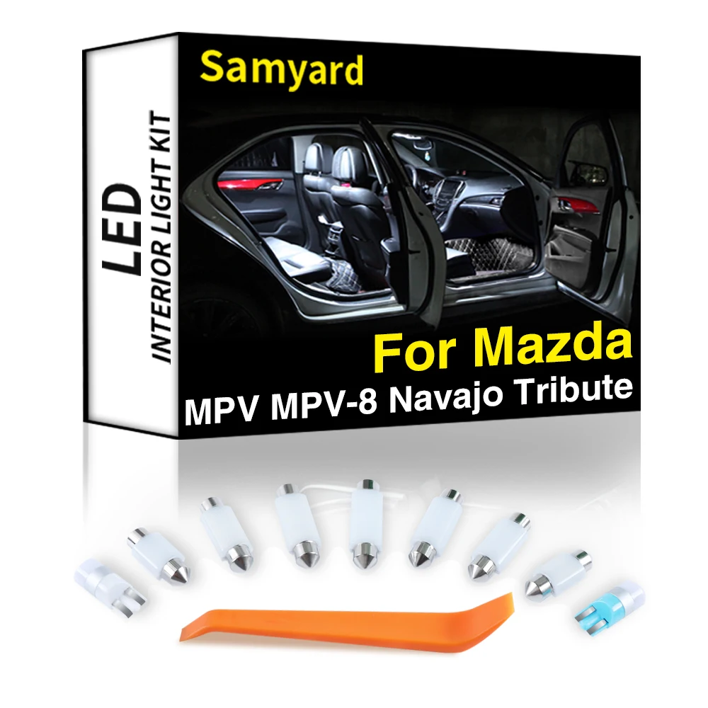 

Ceramics Interior LED For Mazda MPV-8 MPV Navajo Tribute 1989-2011 Canbus Vehicle Indoor Dome Map Trunk Reading Auto Light Kit