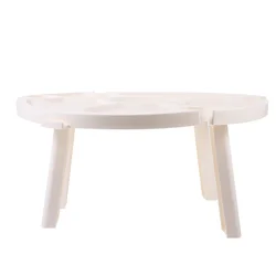 Mesas de picnic para acampar al aire libre, barbacoa de jardín, práctico plástico plegable, pequeños aperitivos, soporte de vidrio rojo (blanco) plegable