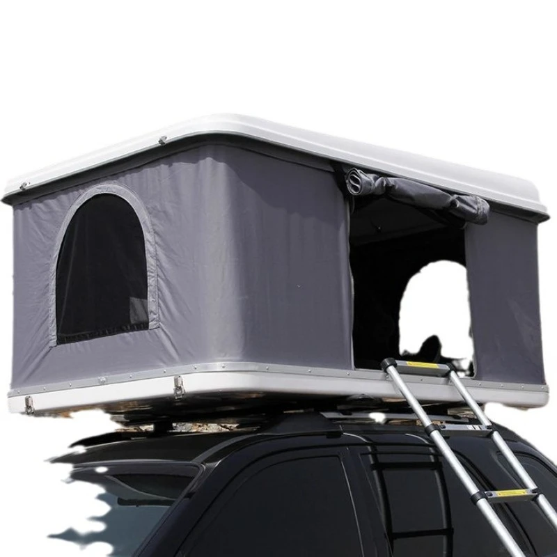 

Outdoor camping fully automatic foldable fiberglass canvas car tent