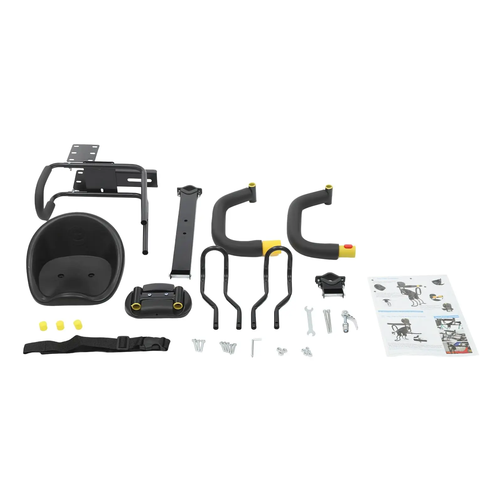 مقعد دراجة للأطفال - مقاعد دراجة أطفال مثبتة أمامية قابلة للفصل للأطفال من عمر 2 إلى 5 سنوات، متوافقة مع الدراجة الجبلية