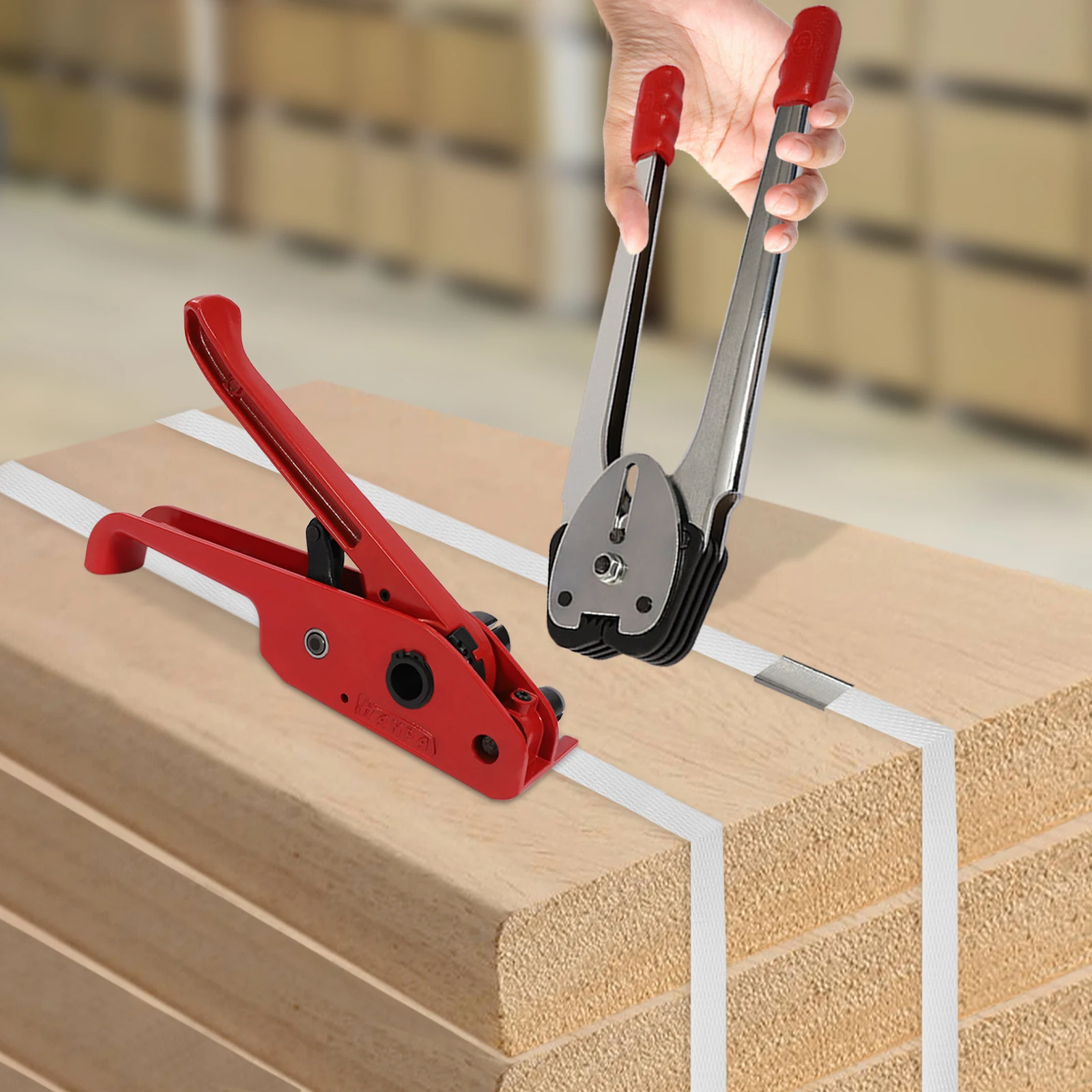 آلة ربط التعبئة والتغليف المتينة، مجموعة أدوات توتر الربط المقاومة للاهتراء، أداة النطاقات، أداة شد النطاقات #3