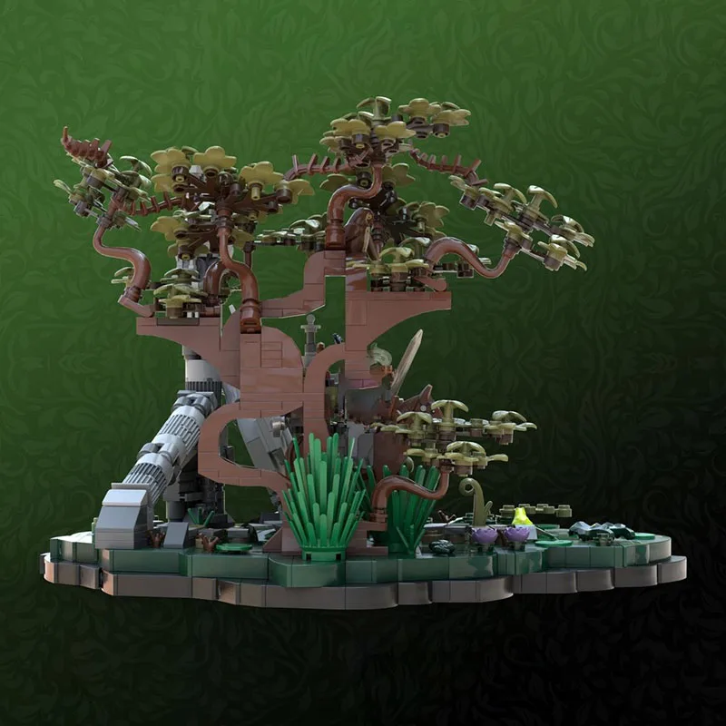 نموذج القلعة Moc اللبنات وحدات الفرسان والقطط في نموذج الطوب المستنقع لتقوم بها بنفسك تجميع لعبة البناء هدايا العيد