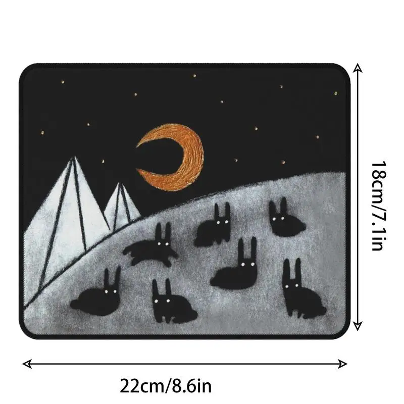 แผ่นรองเมาส์สแควร์ 8.66x7.08x0.11 ใน Moon แป้นพิมพ์และเมาส์ Pad เมาส์ Pad สแควร์เมาส์กันน้ํา Pad Non-SLIP ฐานยางแผ่น