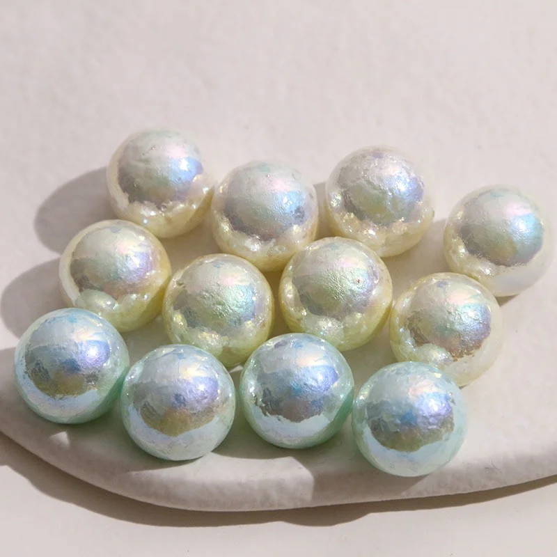 New arrived 50pcs/lot 14mm color print geometry rounds shape acrylic flatback cabochon beads diy jewelry garment hair accessory