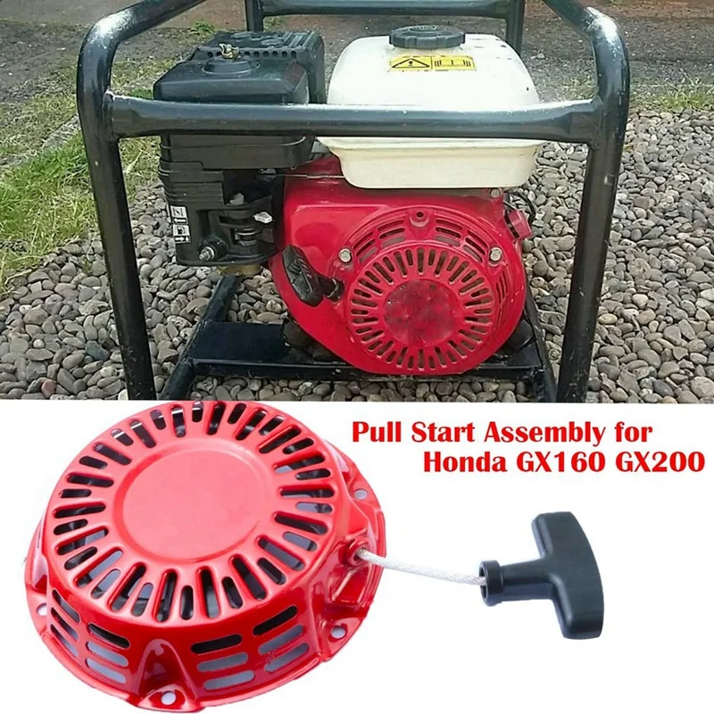 

A47U Pull Start Assembly for Honda GX200 GX160 Recoil Starter 5.5 6.5HP Engine with Curved Rod Pawl 28400-Z4M-306ZB 27400-Z1