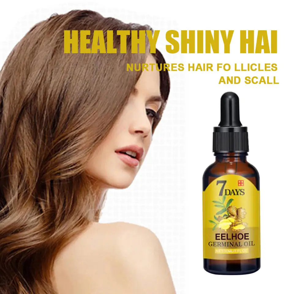 Serum pertumbuhan rambut, minyak esensial penumbuh rambut cepat, perawatan kecantikan rambut 10/20/40ml, pemulihan regenerasi rambut jahe