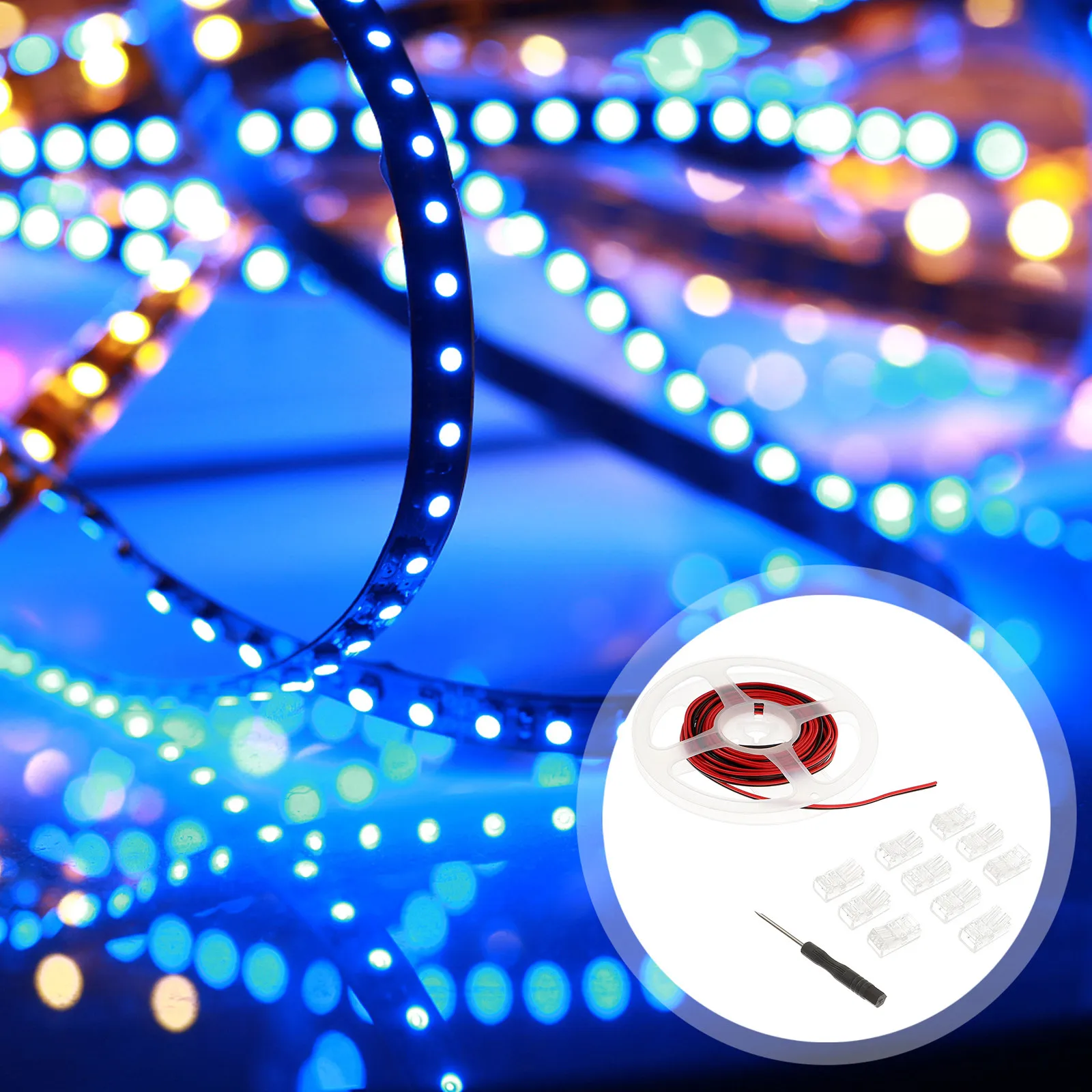 

Комплект из 10 прозрачных бесшовных 2-контактных разъемов для светодиодных лент 10 мм, без пайки, для соединения и удлинения