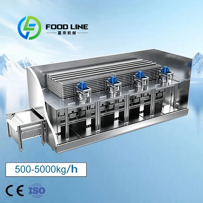 Industrial Blast Freezer Tunnel Powerful High-Velocity Cold Blast Shortens Freezing Time To Improve Finished Product Production