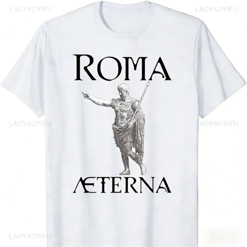 Roma Aeterna SPQR Roman Empire Graphic Tshirts Summer Funny Men  Short Sleeve O-Neck T-shirt Casual Women Tops
