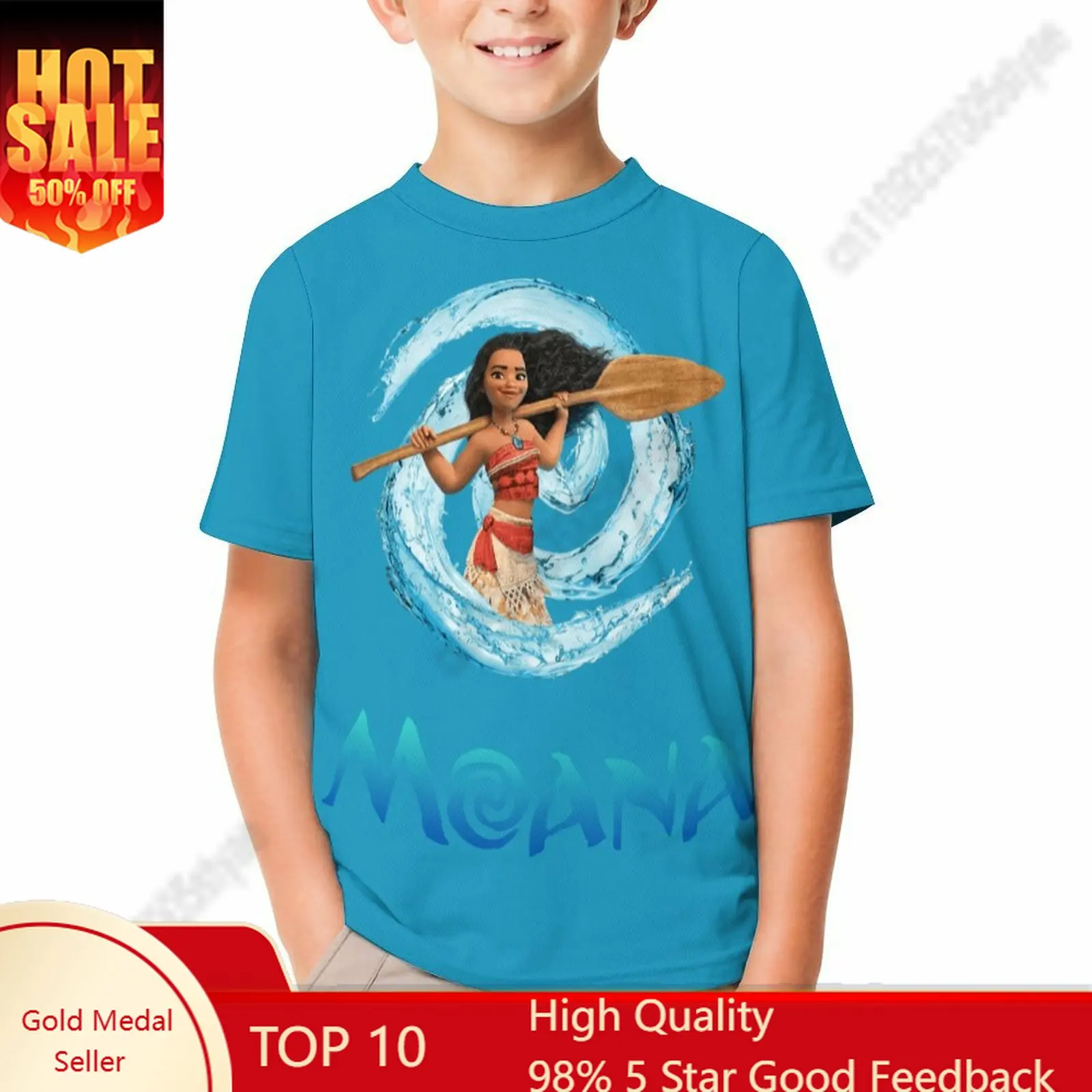 

Moana T Shirt Boy Girl Short Sleeve Print Fashionable Cute Casual Cotton TShirt Comfortable Crew Neck Children Child Tee