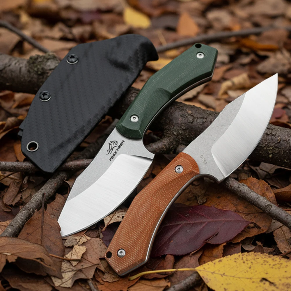 Нож FREETIGER с фиксированным лезвием DC53, лезвие для кемпинга, охоты, выживания, тактические инструменты, ножи Bushcraft EDC с ножнами Kydex