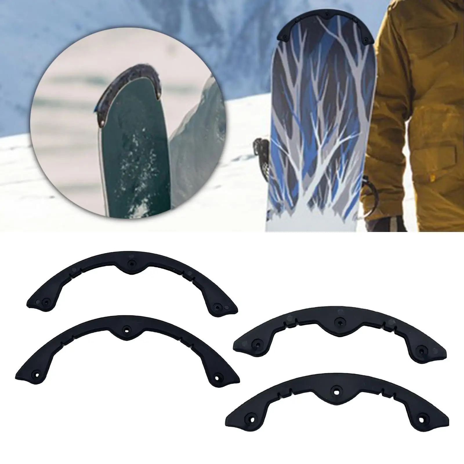 

Durable Skateboard Deck Guards Shock Absorbing Edge Strip for Longboard Protection and Snowboard Accessory