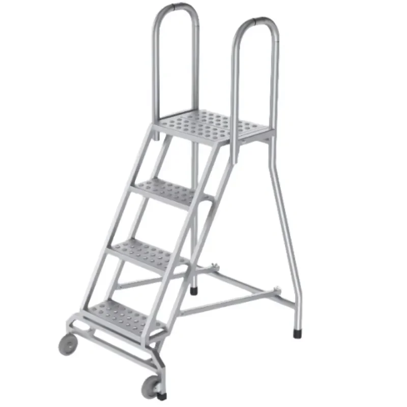 Portable Easy to Store Folding Ladder Customer Size Safety Aluminum Platform
