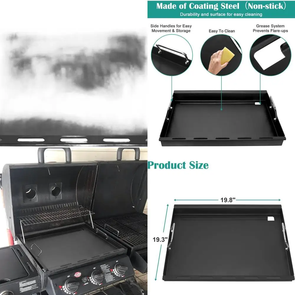 

Replacement Flat Griddle for Char-Griller Models 5050, 3001, 5650, 3030, 3725, King Griller 3008, 5252, Carbon Steel Cooking Sur