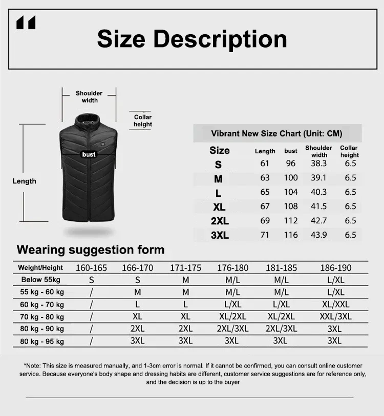 PHMAX Heated Vest Winter Warm Hiking Heated Jacket Vest Outdoor Sports Men Ski Warming Heating Thermal Clothing USB 9/2 Places