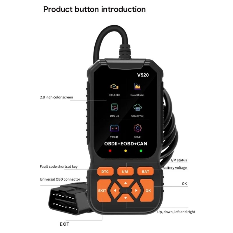 Professional Auto Scanner Diagnostic Tool Code Reader for Quick Vehicle Engine Troubleshooting Efficient Fault Detection