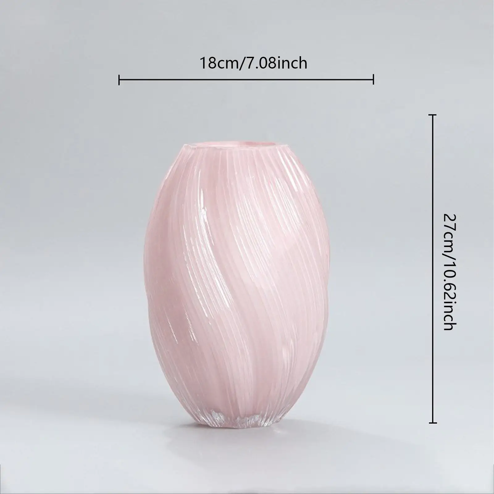 Flower Vase with Spiral Design Table Centerpiece Glass Dried Flowers Holder Decors Floral Arrangements Party Bud Vase Glass Vase