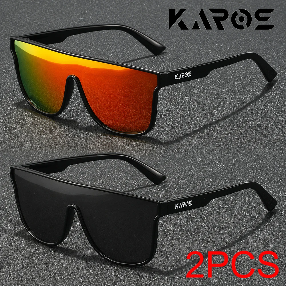 

2PCS/Set KAROS New Designer Box UV400 Colorful Sunglasses for Men and Women Suitable for Driving, Fishing, Outdoor Sports YZ2014