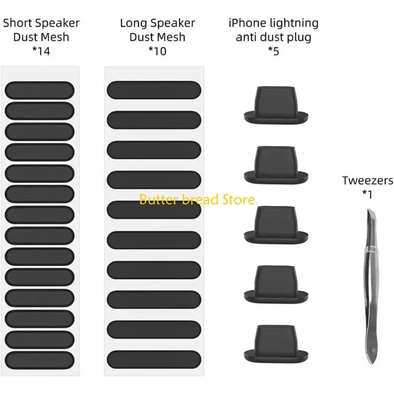 W89C Speaker Dustproof Stickers Included Dust Plug Tweezer for Phone 16 15 14 Speaker Anti Dust Adhesive Cover