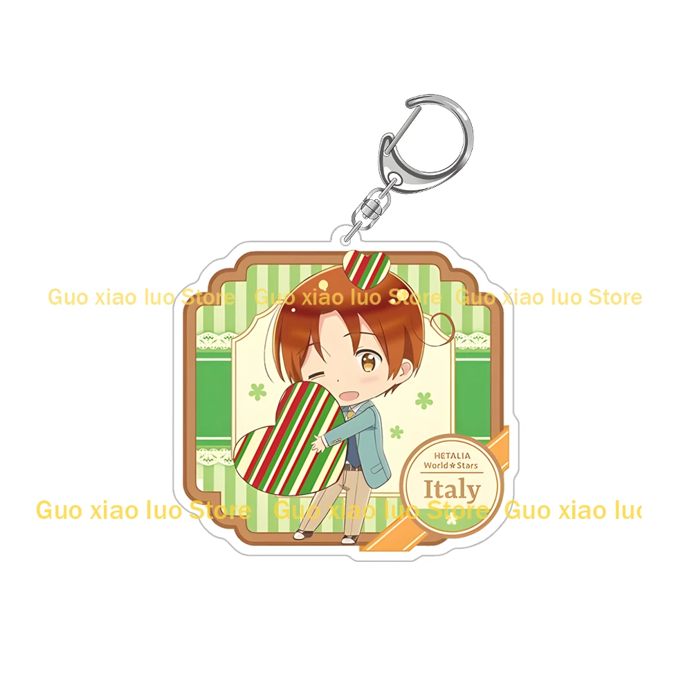 Animation Peripheral Store Hetalia: World Stars China Russia France UK USA USA Germany Italy Acrylic Keychain Pendant Ornamen
