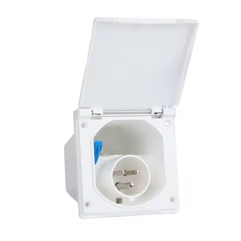 1PC 240V 16A RV External Electrical Socket With Cover Waterproof Plug Socket For Caravan Camper Accessories