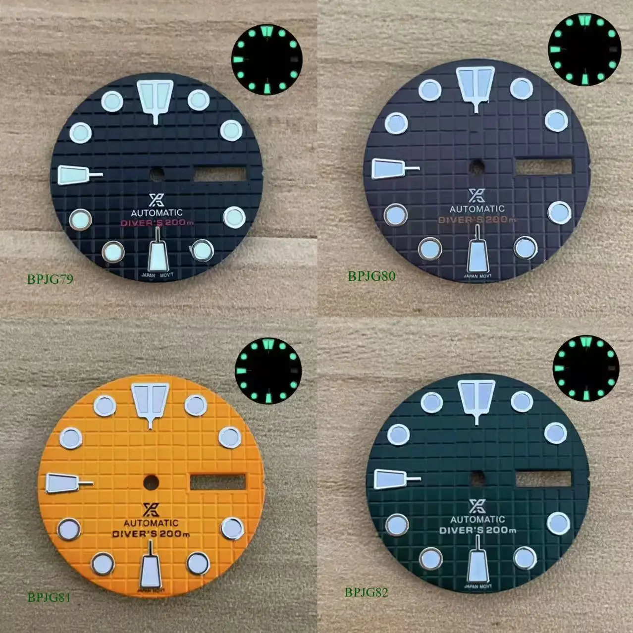 High Quality 28.5mm s logo dial watch dial S dial green luminous suitable for NH35 NH36 movements watch accessories repair tool