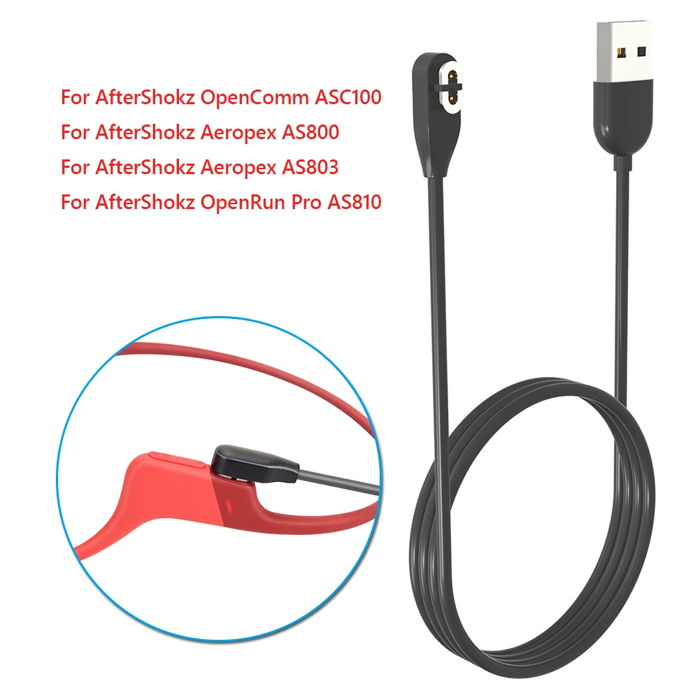 Bone Conduction Headphones Charger For Aftershokz Aeropex AS800/ S803/ S810 Shokz OpenRun Pro Magnetic USB/Type-C Charging Cable