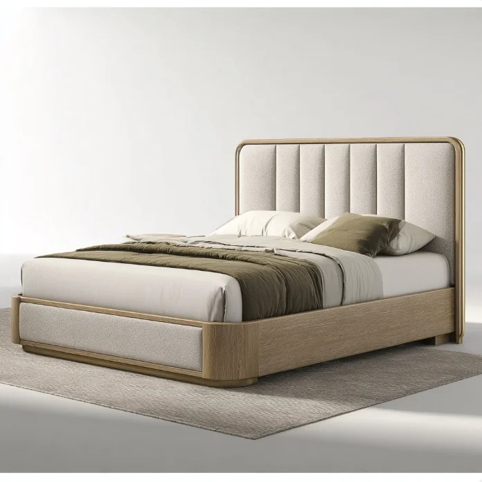 ！@Hot Selling Velvet Fabric Modern Luxury Soft Bed King Size Convertible Adjustable Tufted Bed Frame with Eco-Friendly Teak Wood